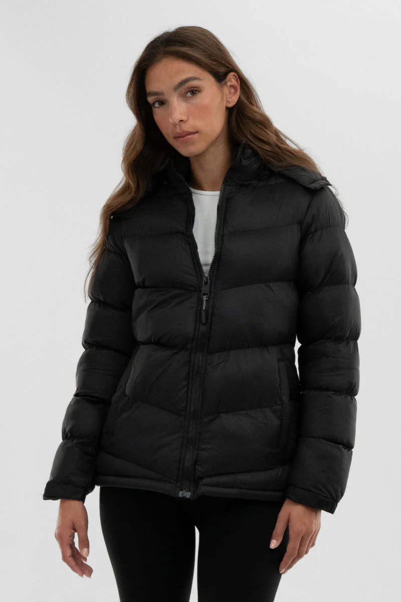 Chevron Bomber Jacket - Black