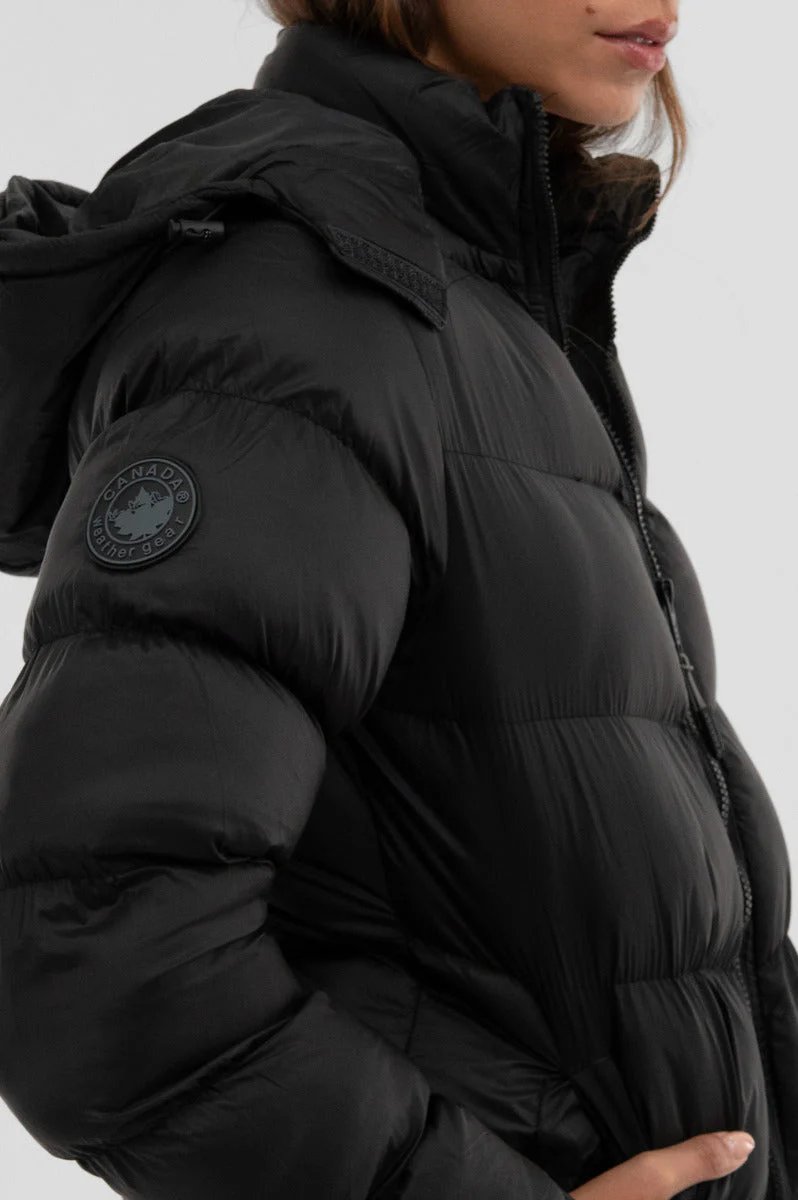 Chevron Bomber Jacket - Black - Image 4
