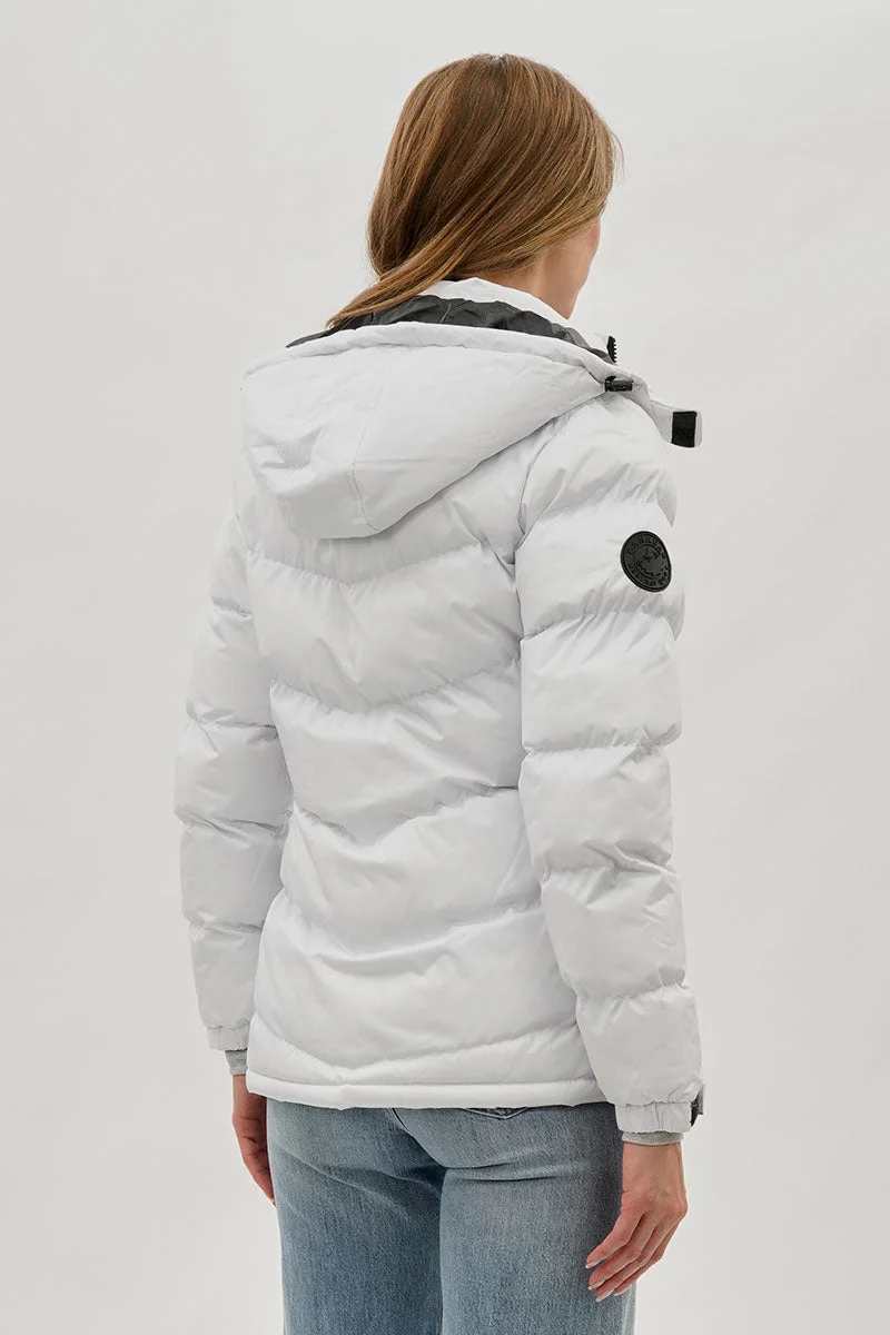 Chevron Bomber Jacket - White - Image 3
