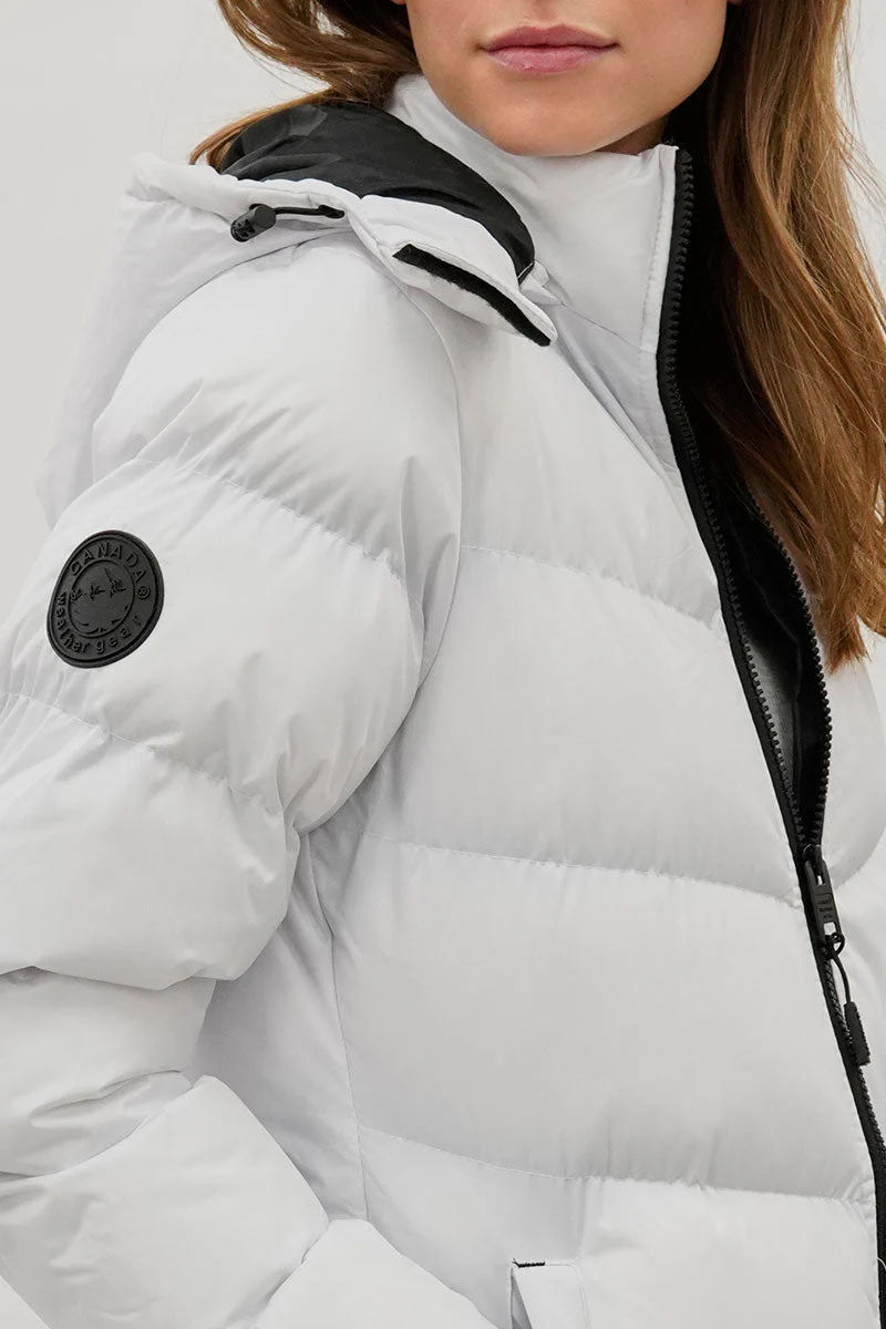 Chevron Bomber Jacket - White - Image 4