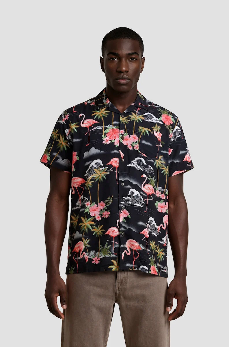 Short Sleeve Surf Shirt - Black