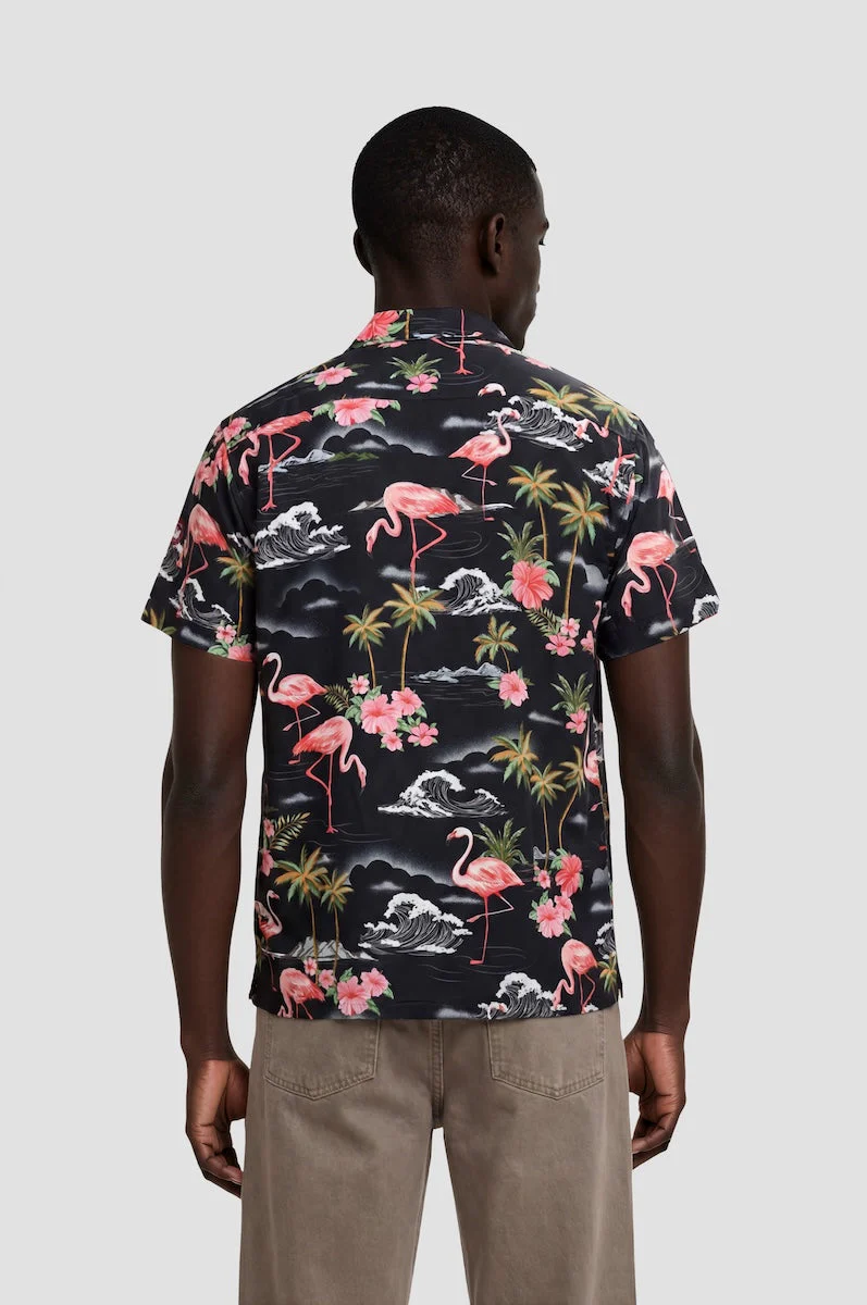 Short Sleeve Surf Shirt - Black - Image 2