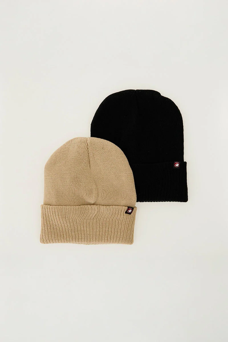 Two-Pack Knit Hat - Beige - Image 4