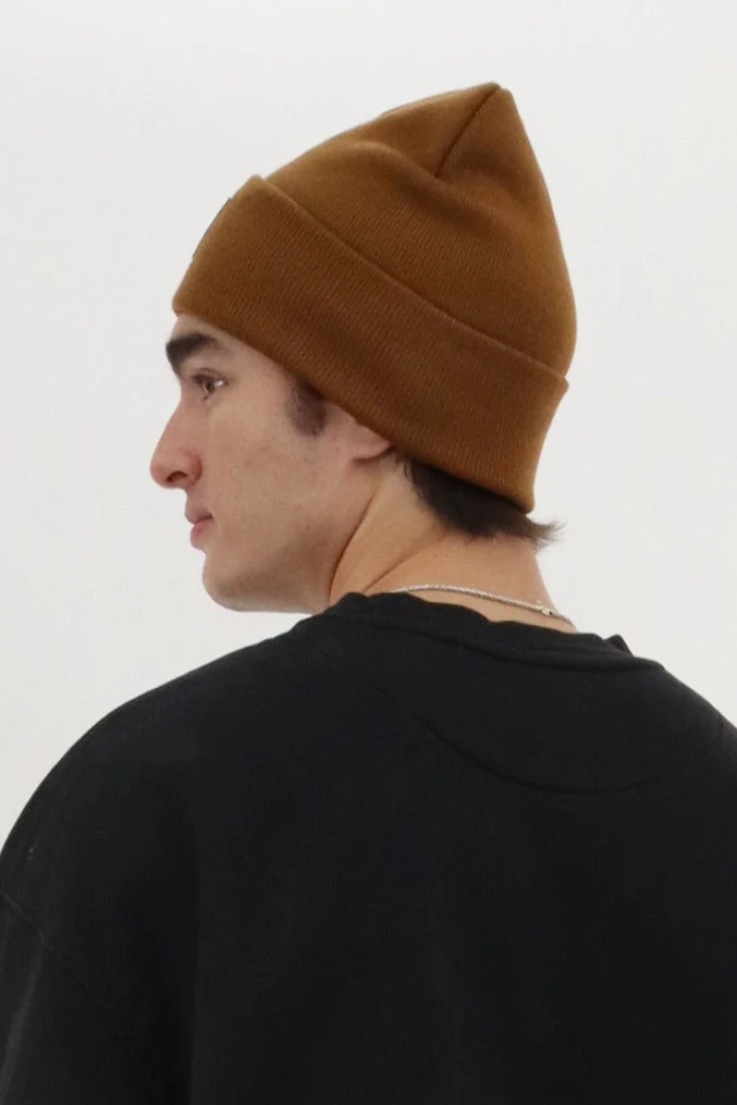 Two Pack Knit Beanie Hat - Brown - Image 3