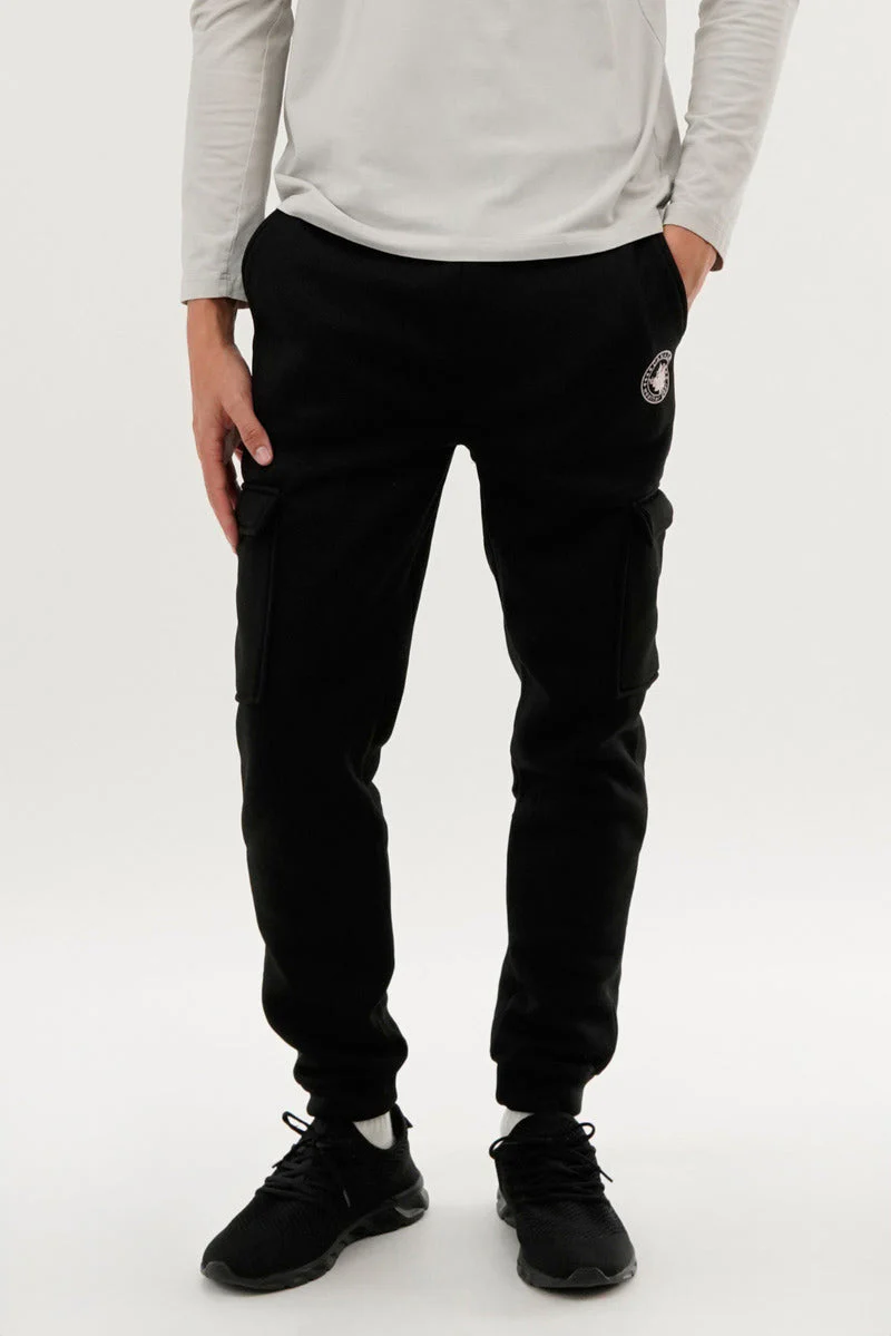 Basic Cargo Joggers - Black