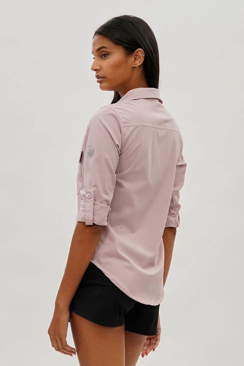 Button Up Ripstop Utility Shirt - Pink - Image 3