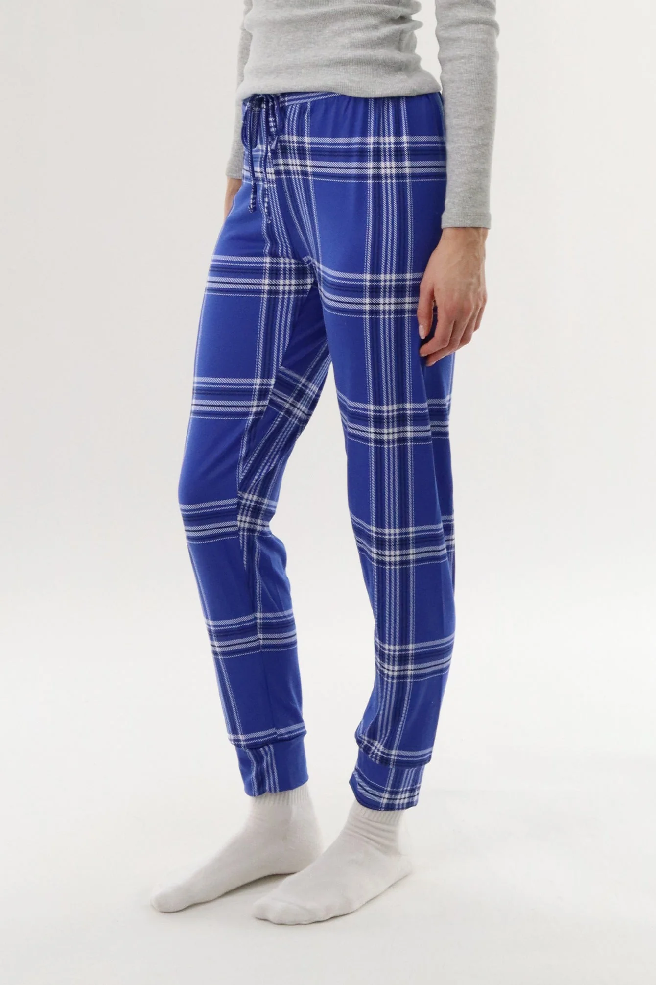 Jogger Pajama Pants - Blue - Image 2
