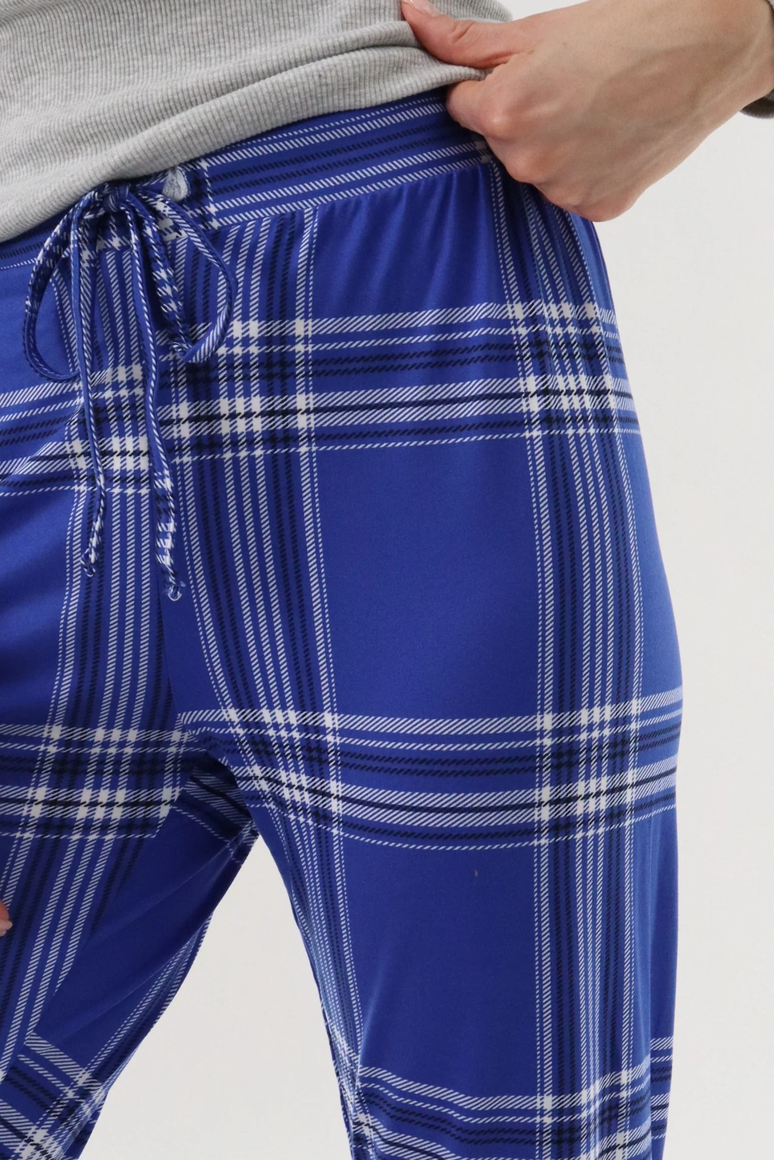 Jogger Pajama Pants - Blue - Image 4