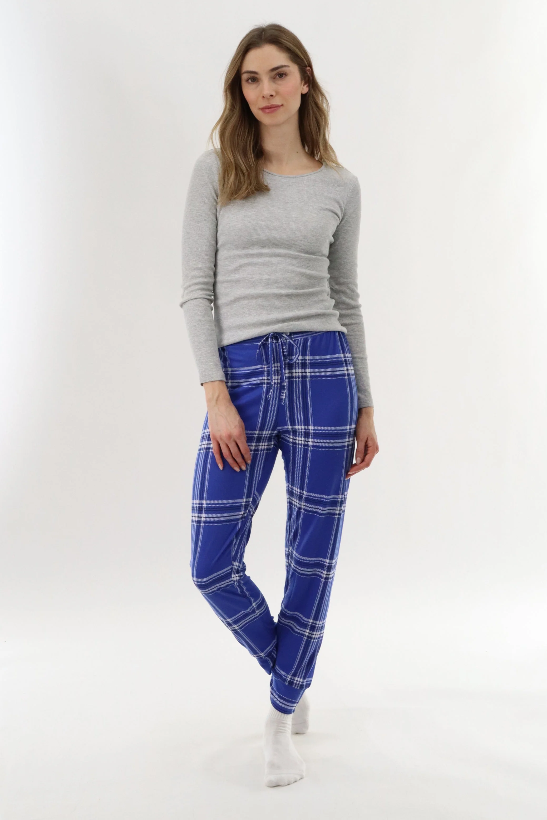 Jogger Pajama Pants - Blue - Image 5