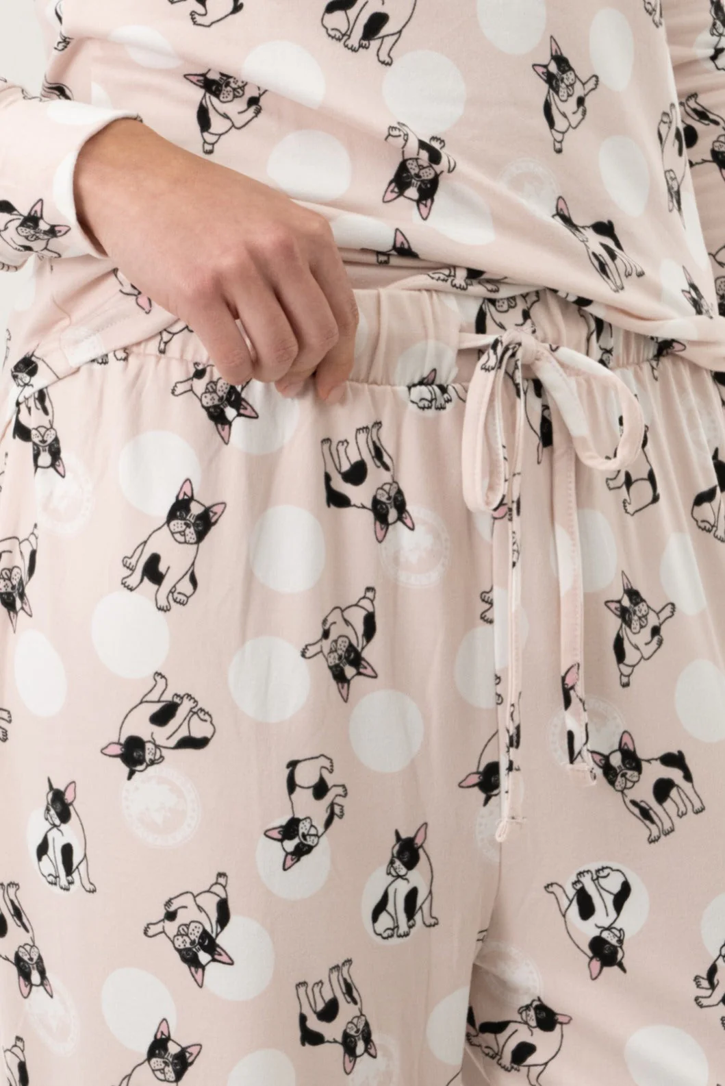 Dog Print Pajama Pants - Pink - Image 4