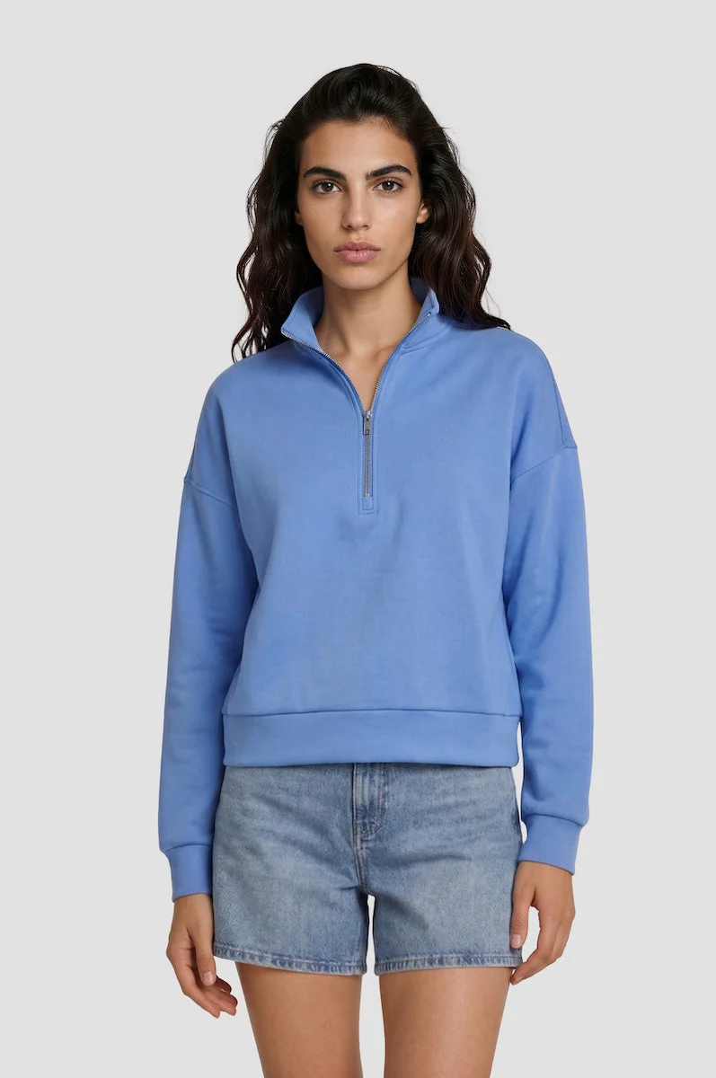 Classic Half Zip Pullover - Blue